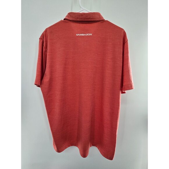 Patagonia Fish‎ Logo Polo Shirt Men's Large Short Sleeve Salmon/orange - Picture 5 of 10